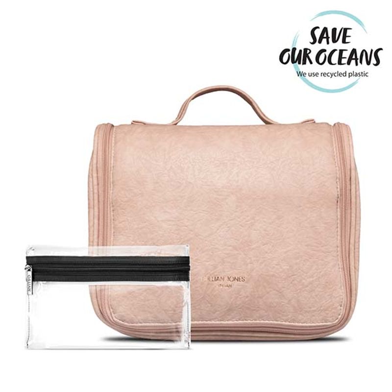 Toalettmappe m oppheng rosa Gillian Jones
