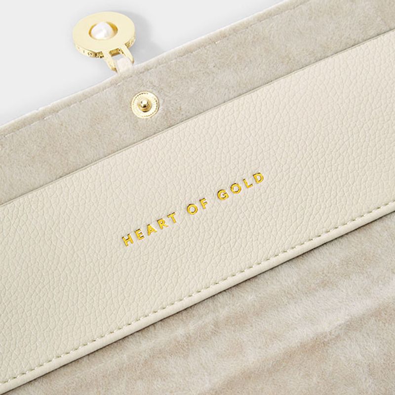Reisesmykkeskrin HEART OF GOLD beige Katie Loxton
