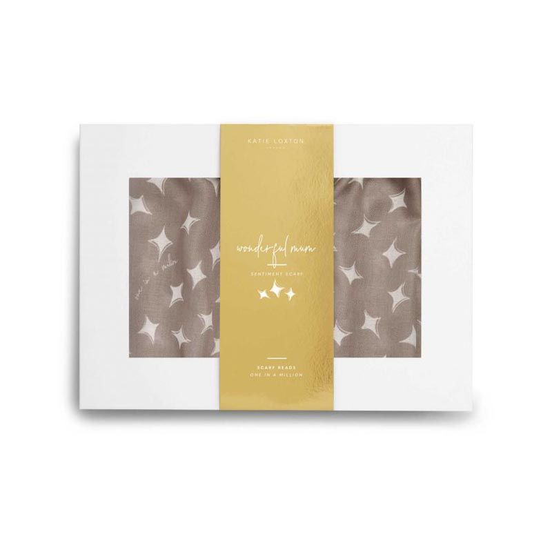 Skjerf WONDERFUL MUM Lys brun Katie Loxton 