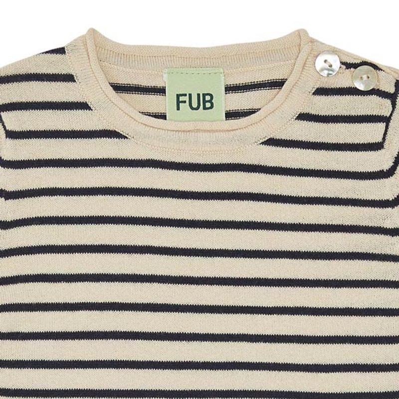 Baby Body Beige m striper Marineblå FUB 