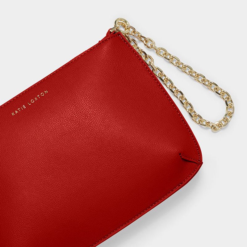Clutch veske ASTRID CHAIN rød Katie Loxton