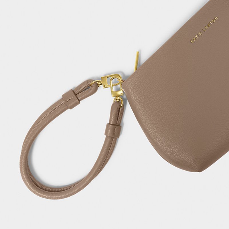Clutch veske ASHA WRISTLET Mocha brun Katie Loxton