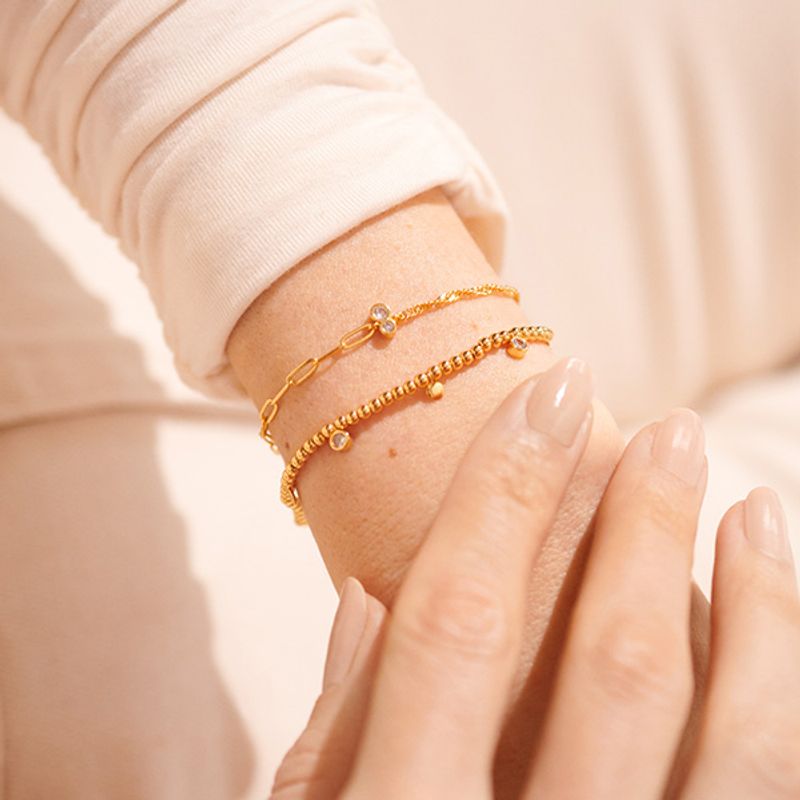Armbånd STACKS OF STYLE sett 2 stk gull Joma Jewellery