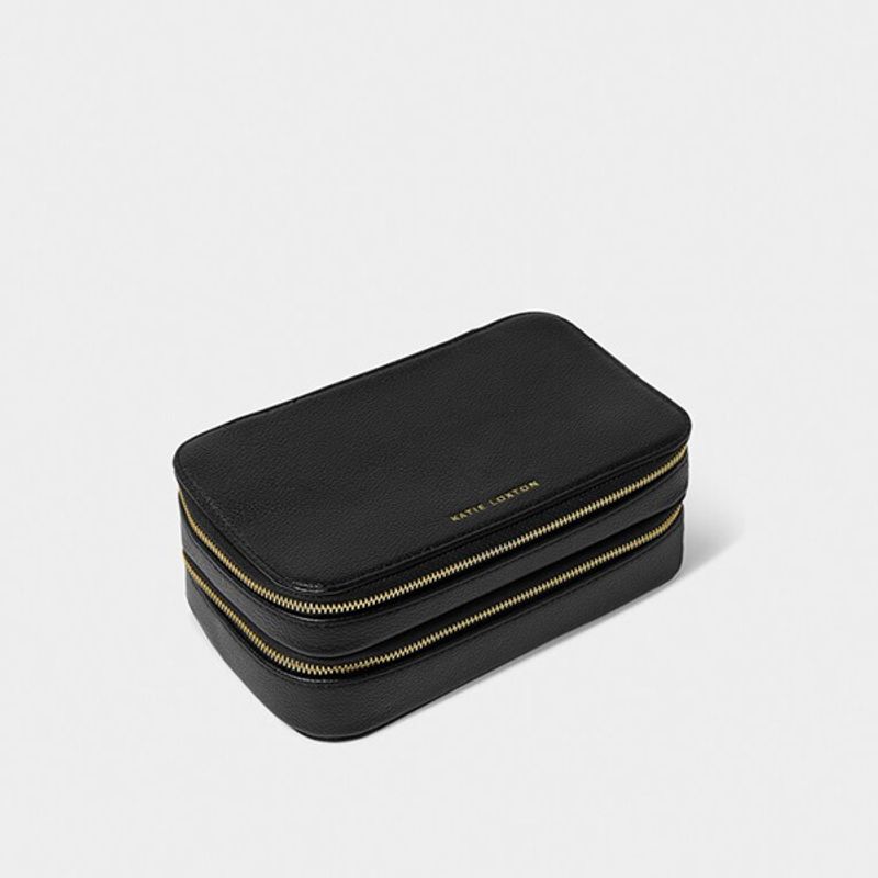 Dobbelt smykkeskrin CHOOSE TO SHINE svart Katie Loxton