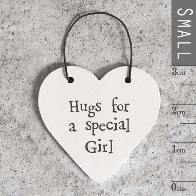 Hovedbilde Mini skilt hjerte Hugs for a special Girl East of India 
