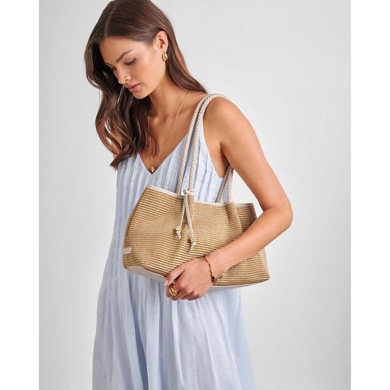 Liten Skulderveske NOVA RAFFIA natur Katie Loxton