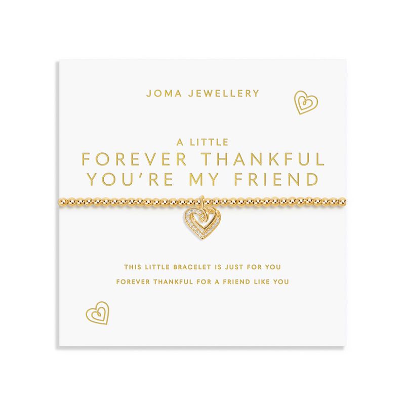 Armbånd FOREVER THANKFUL YOU'RE MY FRIEND Gold A Little Joma Jewellery 