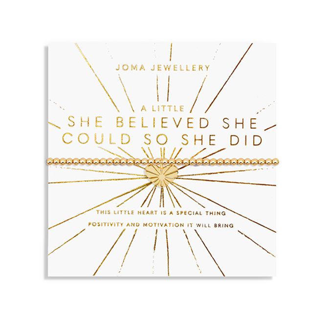 Hovedbilde Armbånd SHE BELIEVED SHE COULD SO SHE DID Gold A Little Joma Je