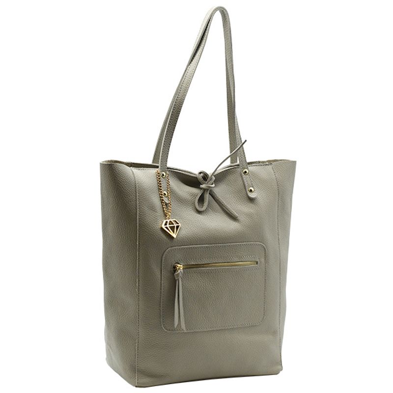 Shopper veske TRANI cenere grå Caleidos - Made in ITALIA