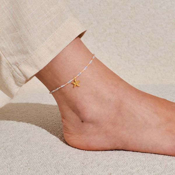 Ankelkjede MULTI STONE STARFISH Joma Jewellery 