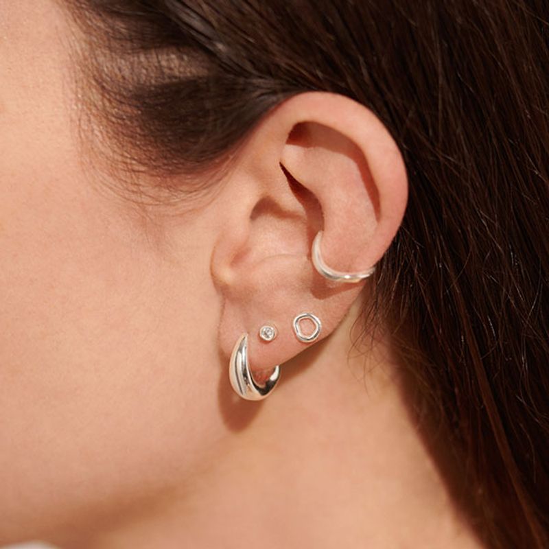 Øredobber STACKS OF STYLE SIRKEL sett 5 stk sølv Joma Jewellery