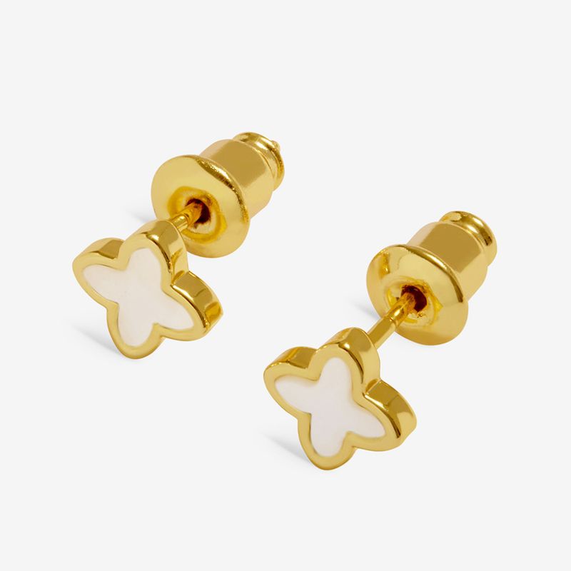 Øredobber WHITE CLOVER Signature Clover Joma Jewellery