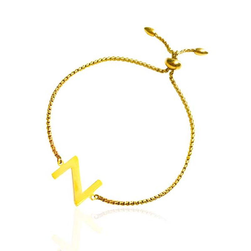 Armbånd bokstav Z gull Ioaku