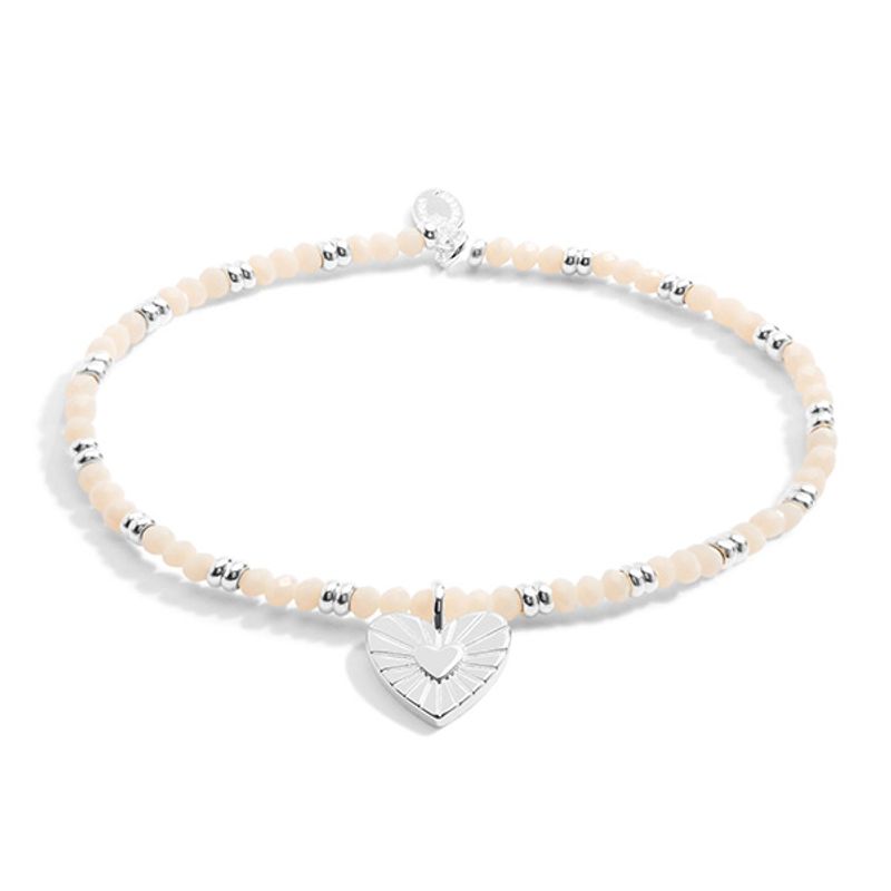 Armbånd BOHO BEADS HEART hvit Joma Jewellery