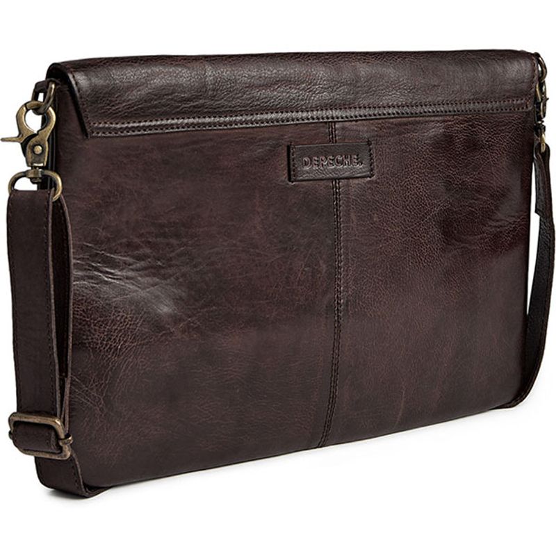 Clutch veske WILD WEAVE mørk brun Depeche 