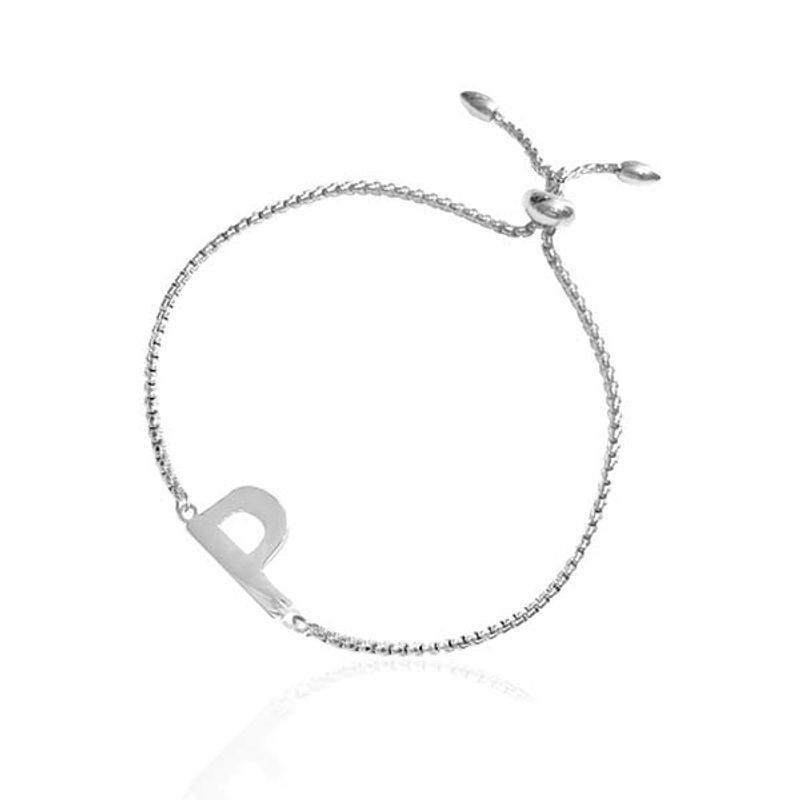 Armbånd bokstav P sølv Ioaku