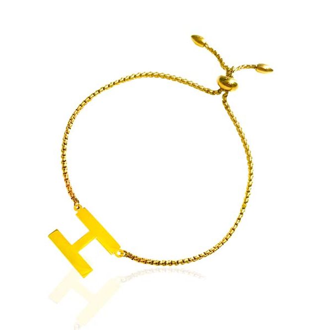 Hovedbilde Armbånd bokstav H gull Ioaku