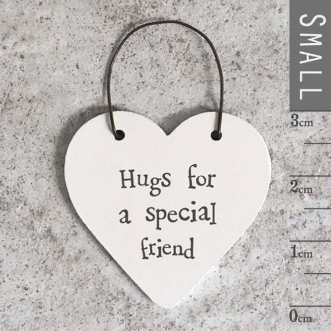 Hovedbilde Mini skilt hjerte Hugs for a special friend East of India 