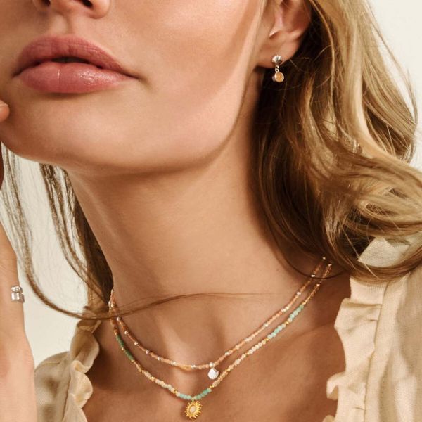 Øredobber SUNSTONE SHELL Loved By You Joma Jewellery 