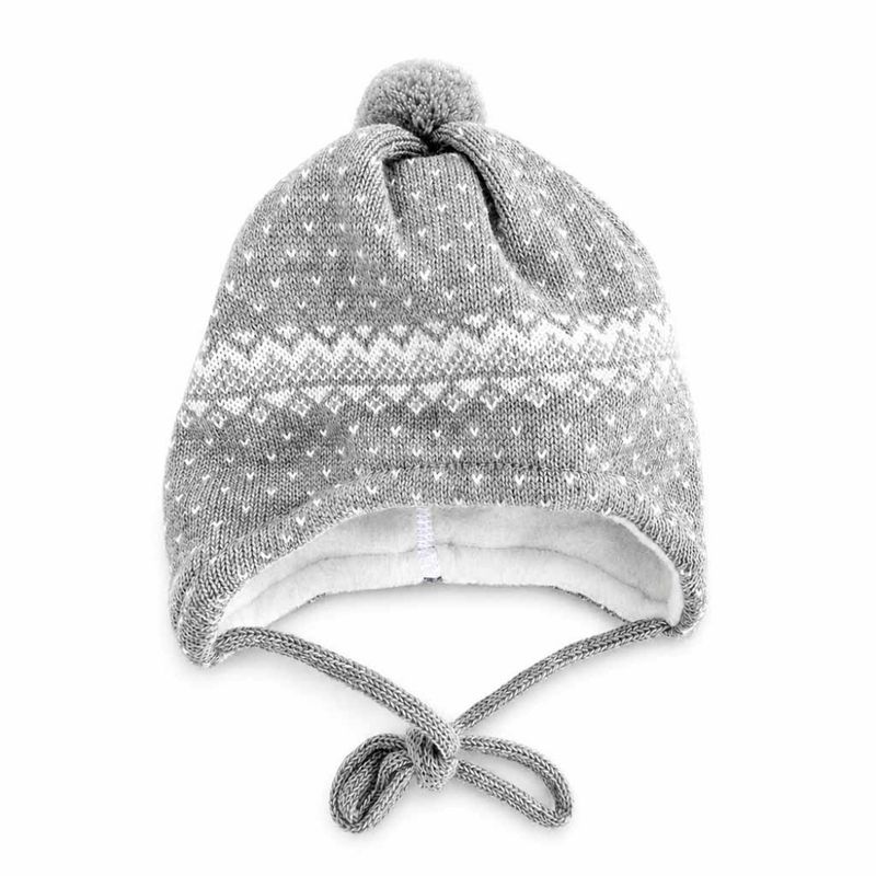 Gavesett Baby Lue grå hvit Maximo
