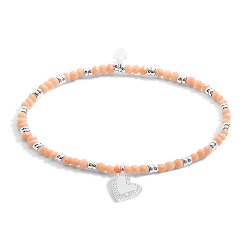 Armbånd BOHO BEADS HEART oransje Joma Jewellery