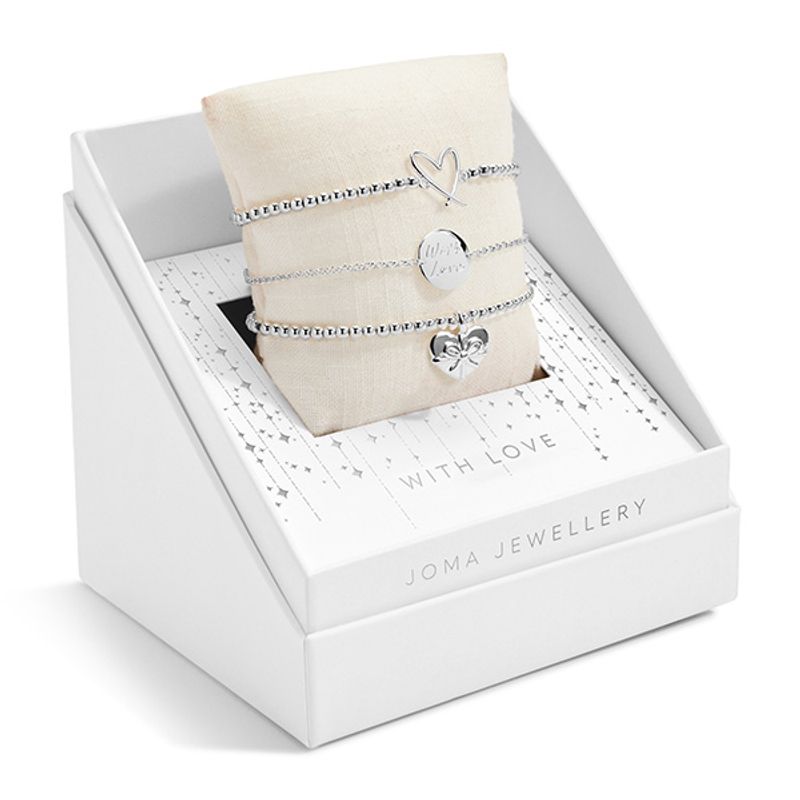 Gavesett WITH LOVE 3 stk armbånd Joma Jewellery