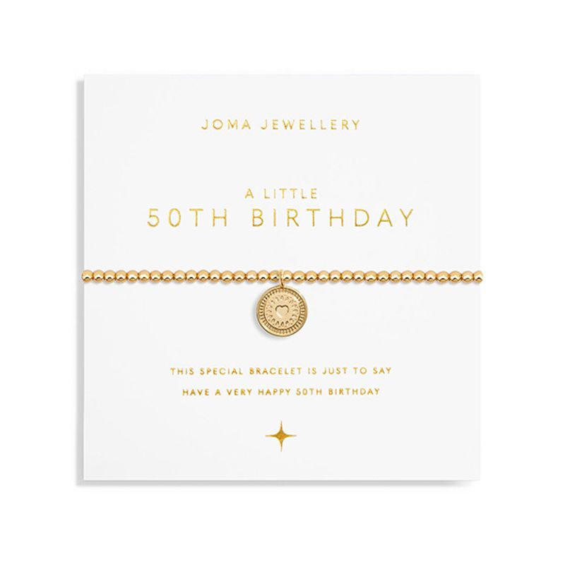Armbånd 50TH BIRTHDAY Gold A Little Joma Jewellery