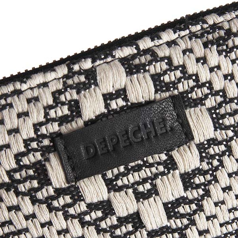 Clutch veske SOFT LUXURY svart offwhite Depeche